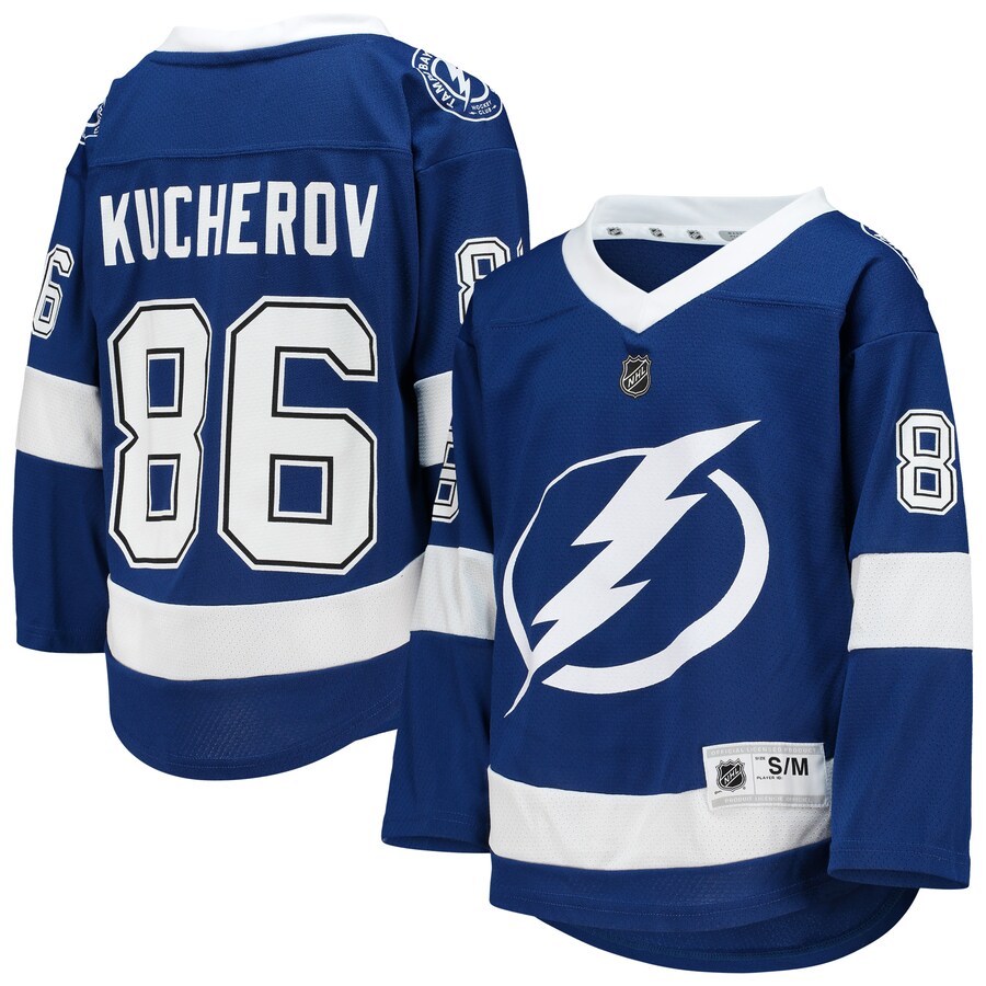 Youth Tampa Bay Lightning Nikita Kucherov Blue Home Replica Player Jersey