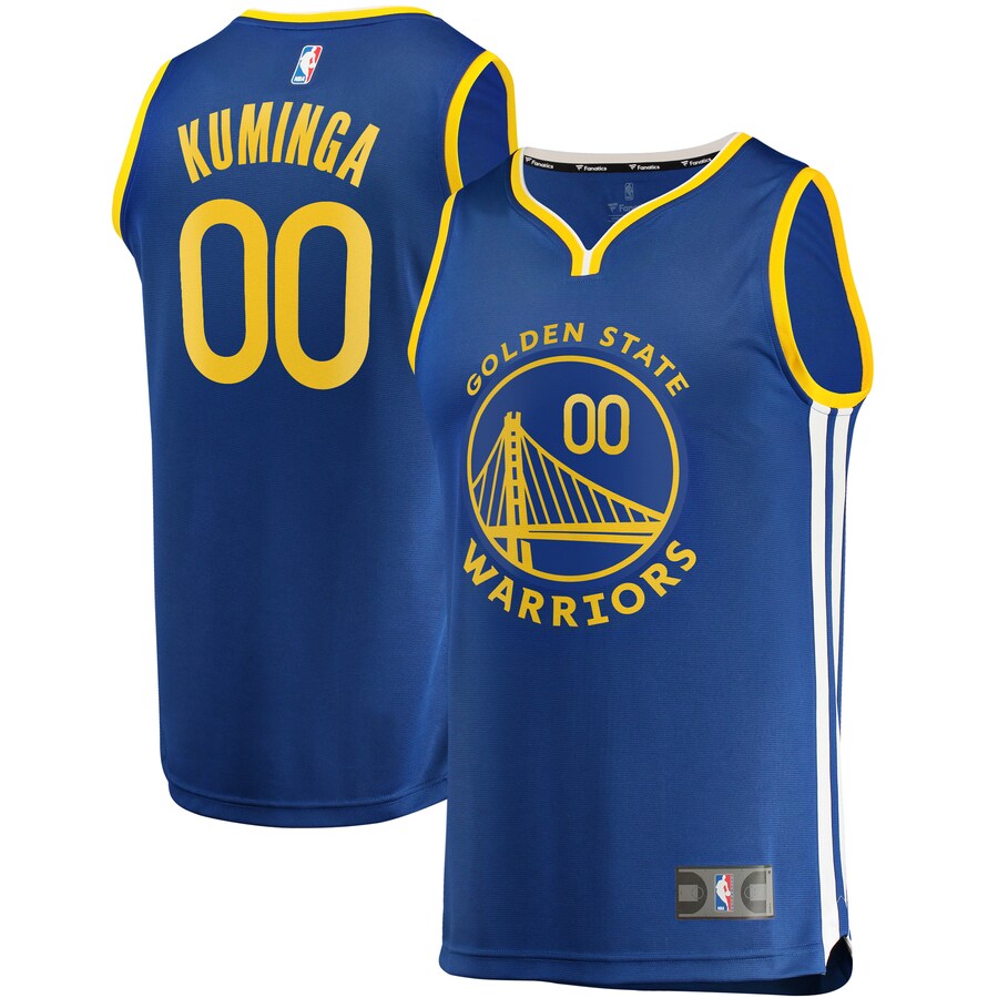 Men's Golden State Warriors Jonathan Kuminga Fanatics Royal 2021 NBA Draft First Round Pick Fast Break Replica Jersey - Icon Edition