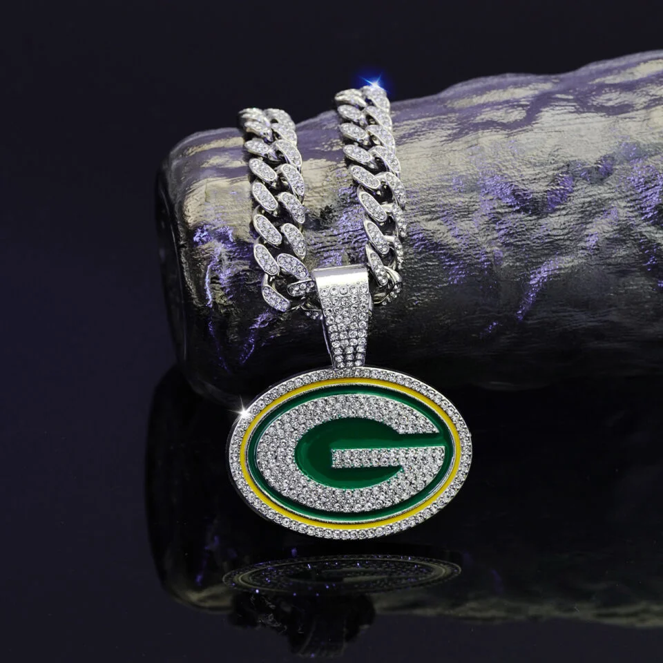 Green Bay Packers Football Necklace for Fans