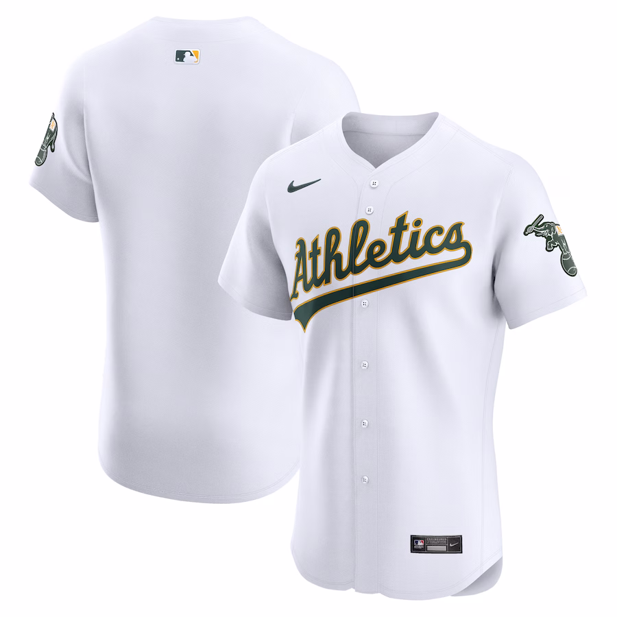 Men's Oakland Athletics Nike White Home Elite Jersey