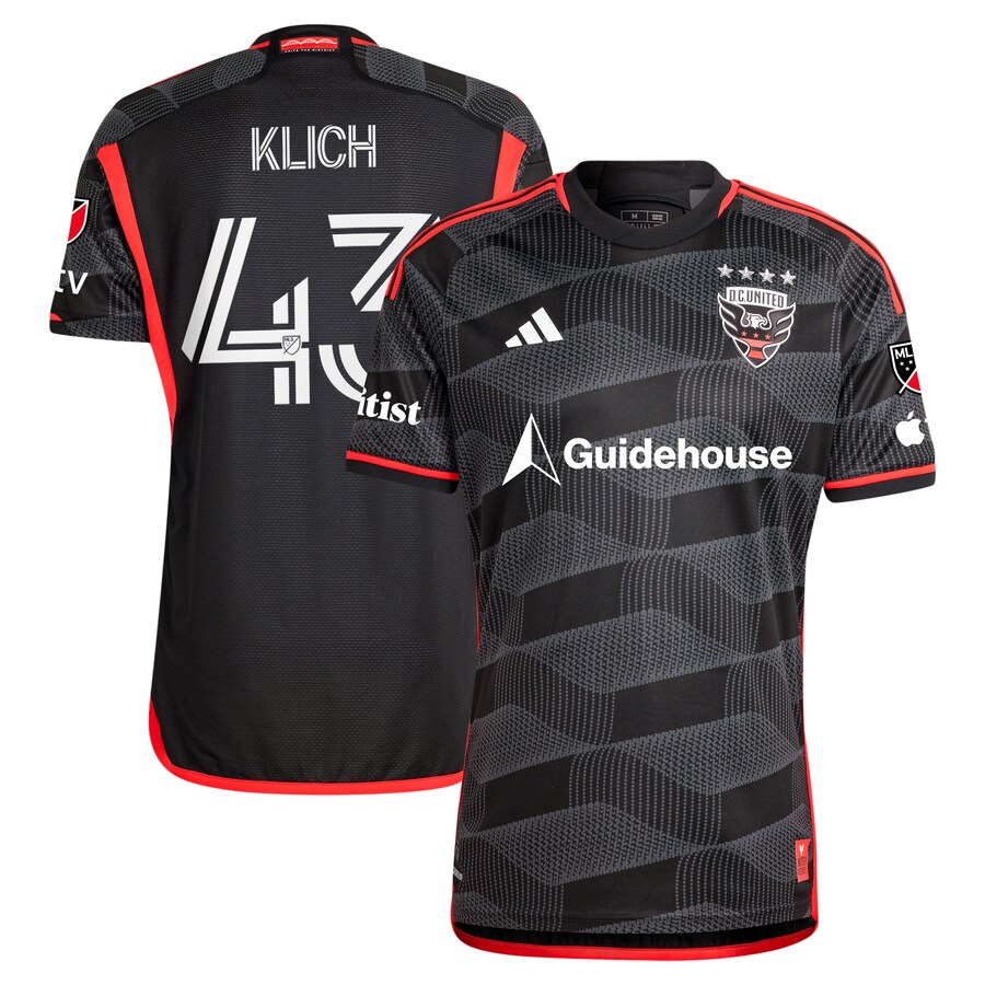 Men's D.C. United Mateusz Klich adidas Black 2024 The Icon Kit Authentic Player Jersey