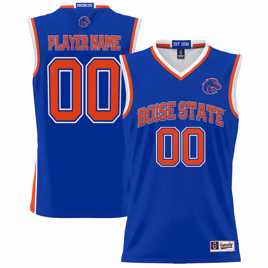 Boise State Broncos GameDay Greats Unisex NIL Pick-A-Player Lightweight Women's Basketball Jersey - Royal