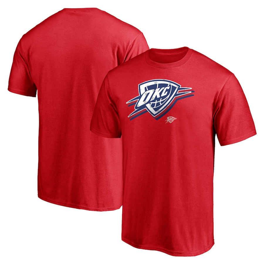 Men's Oklahoma City Thunder Red Red White & Team T-Shirt