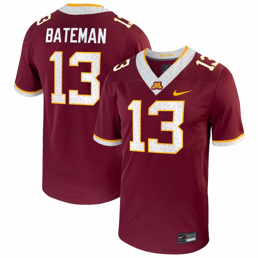 Rashod Bateman Minnesota Golden Gophers Nike Player Game Jersey - Maroon