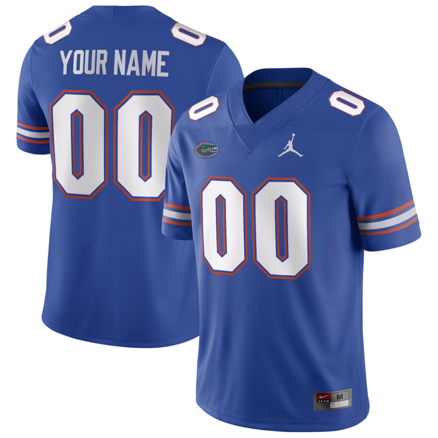 Florida Gators Jordan Brand Football Custom Game Jersey - Royal