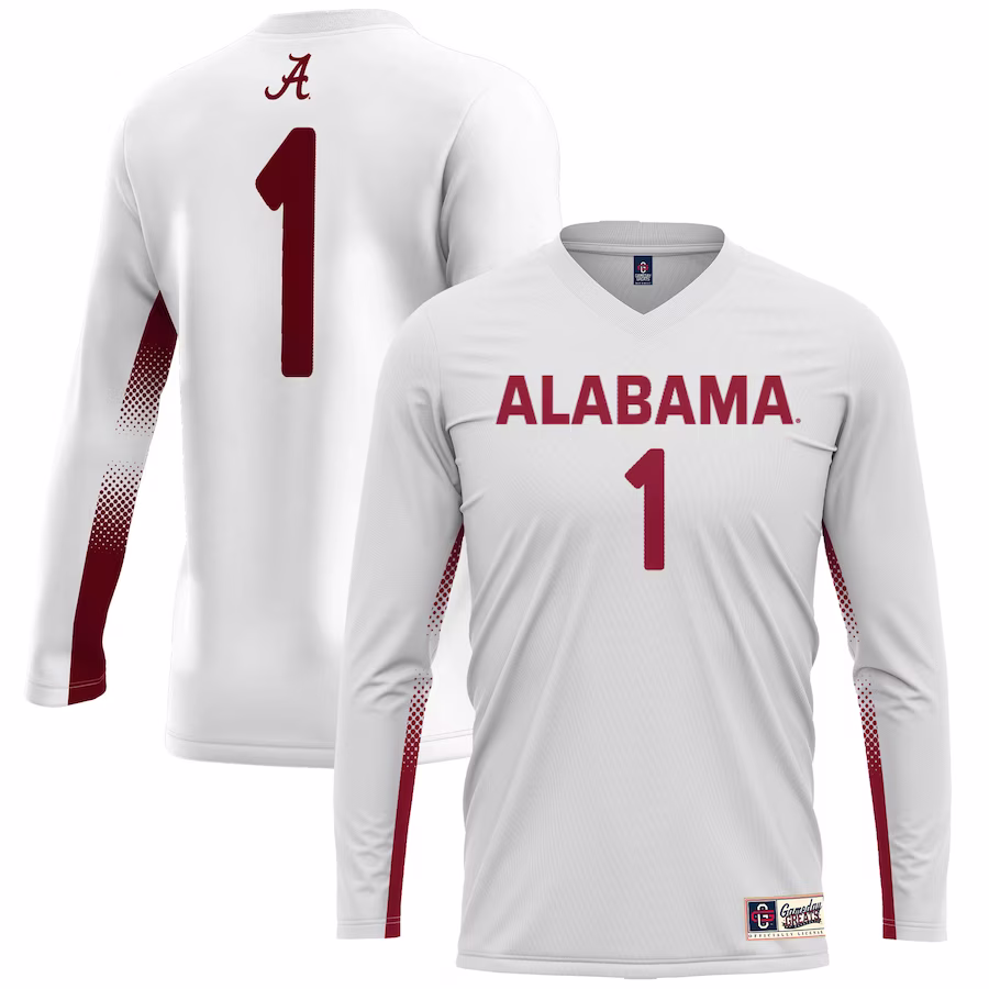 #1 Alabama Crimson Tide GameDay Greats Unisex Lightweight Volleyball Jersey �?White