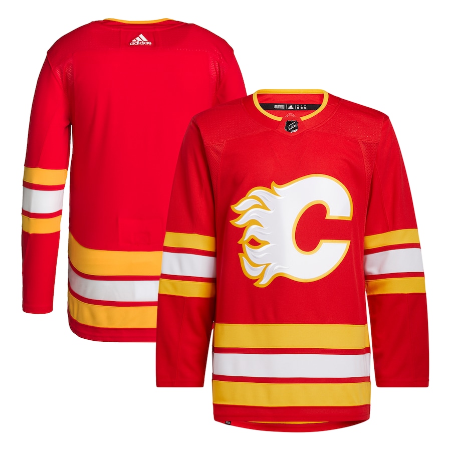 Men's Calgary Flames adidas Red 2020/21 Home Primegreen Authentic Jersey