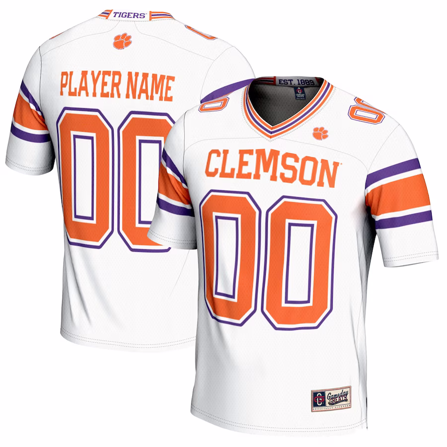 Clemson Tigers GameDay Greats NIL Pick-A-Player Football Jersey - White