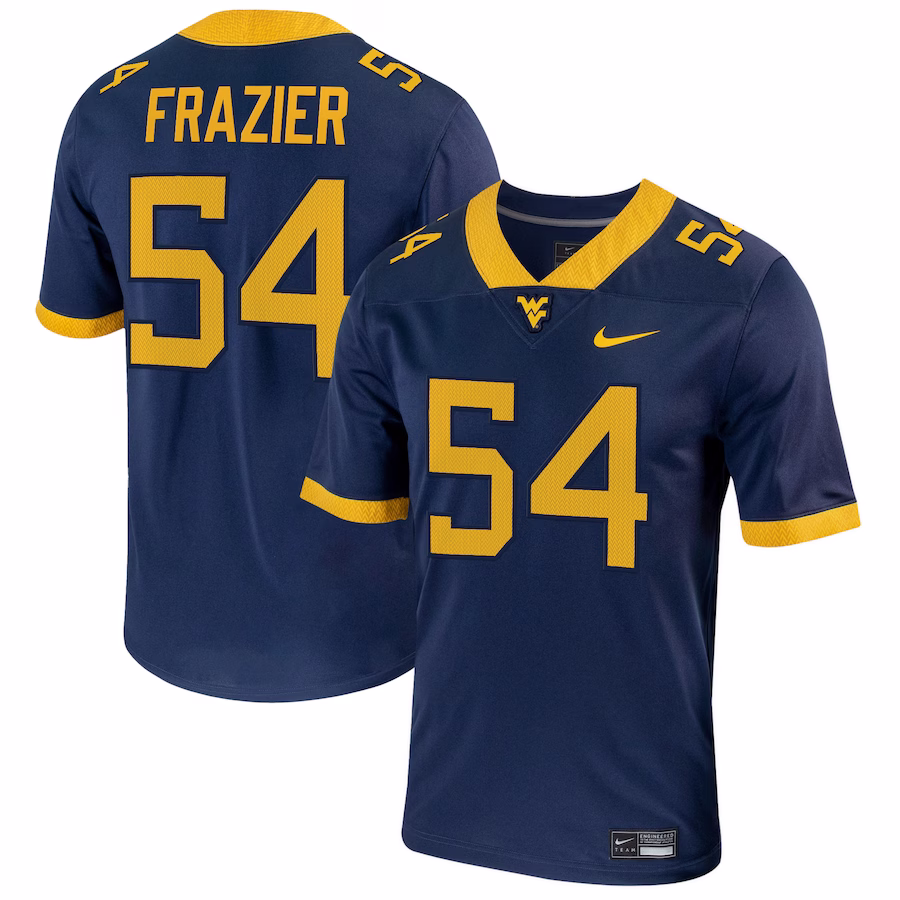 Zach Frazier West Virginia Mountaineers Nike  NIL Football Game Jersey �?Navy