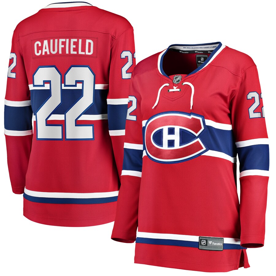 Women's Montreal Canadiens Cole Caufield Fanatics Branded Red 2017/18 Home Breakaway Replica Jersey