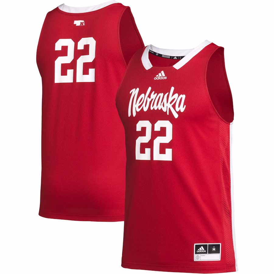 #22 Nebraska Huskers adidas Swingman Jersey - Scarlet