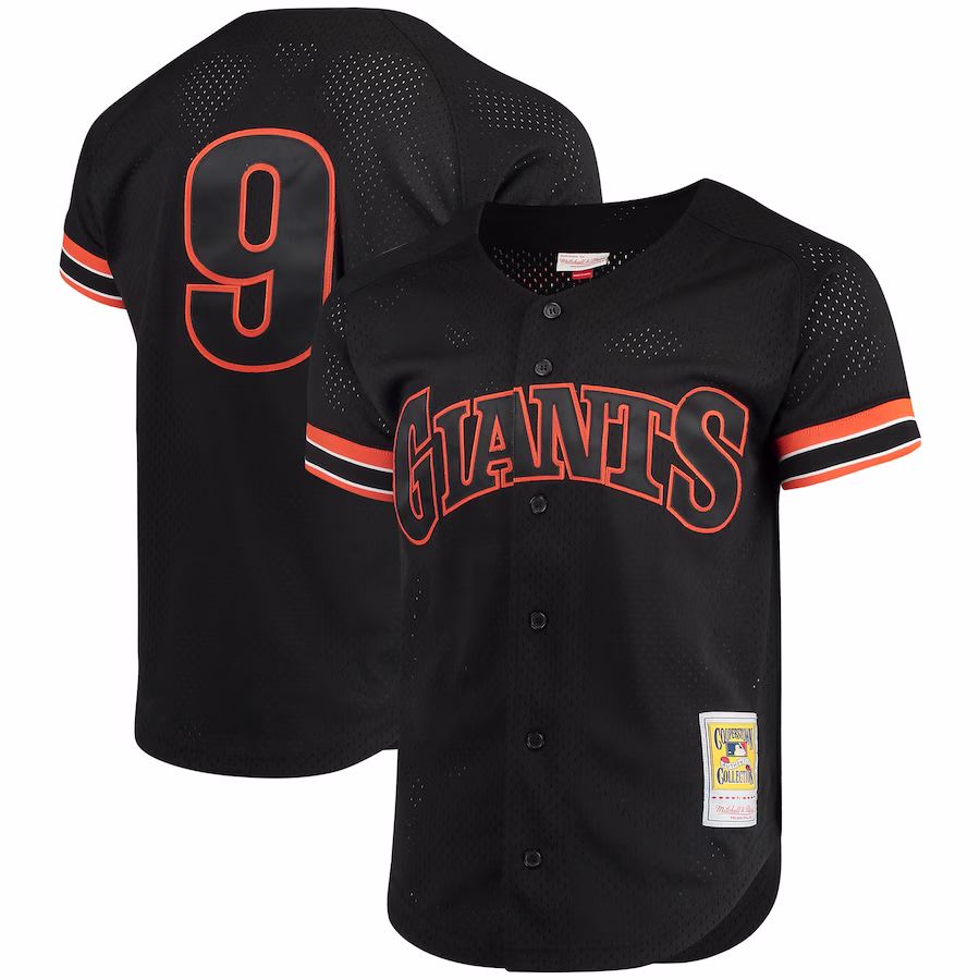 Men's San Francisco Giants Matt Williams Mitchell & Ness Black Cooperstown Collection Mesh Batting Practice Button-Up Jersey