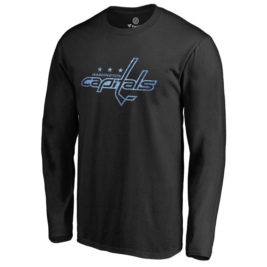 Men's Washington Capitals Black Pond Hockey Long Sleeve T-Shirt