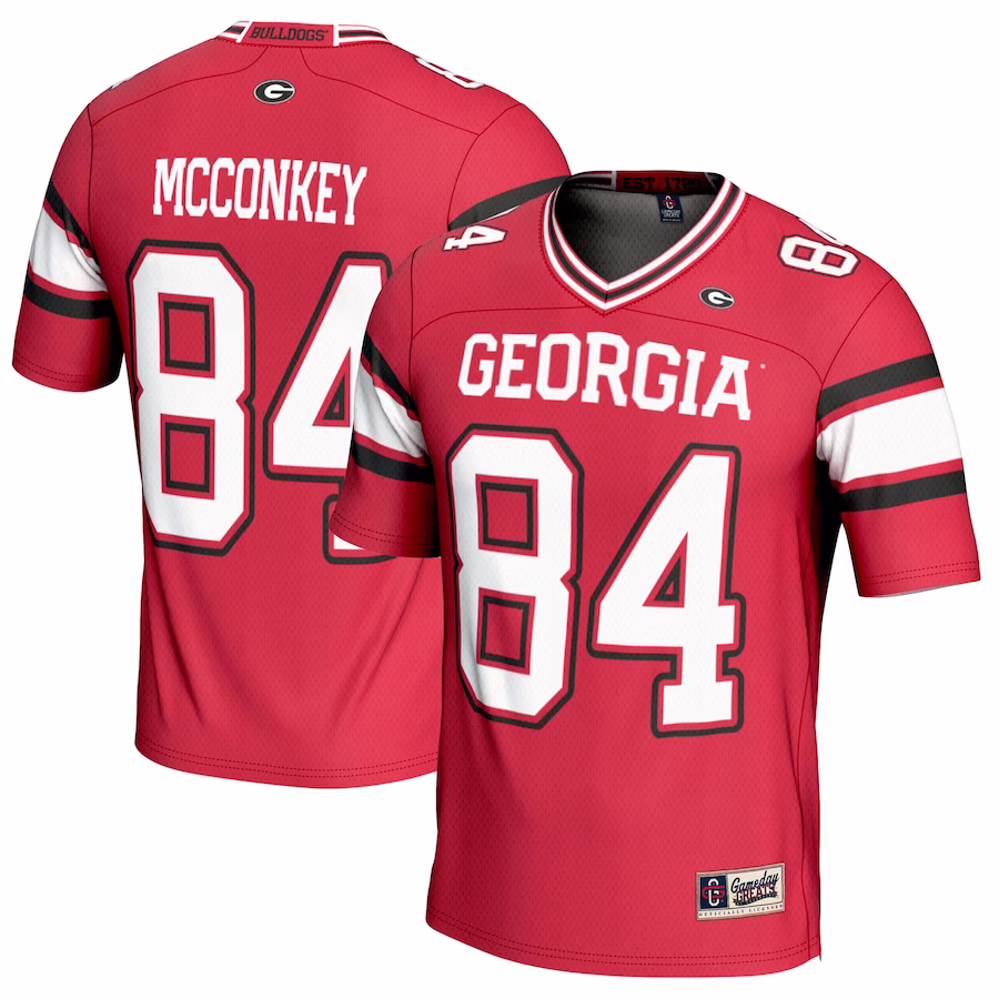 Ladd McConkey Georgia Bulldogs GameDay Greats NIL Player Football Jersey - Red