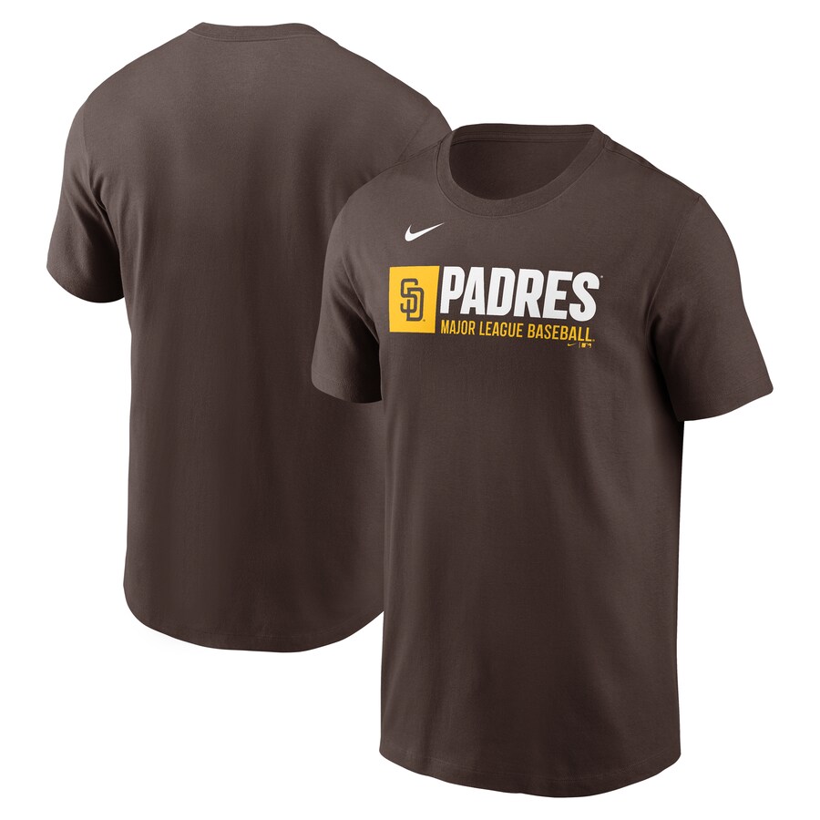 Men's San Diego Padres Nike Brown Team Block T-Shirt