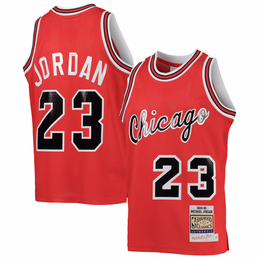Youth Chicago Bulls Michael Jordan Mitchell & Ness Red 1984/85 Hardwood Classics Authentic Jersey