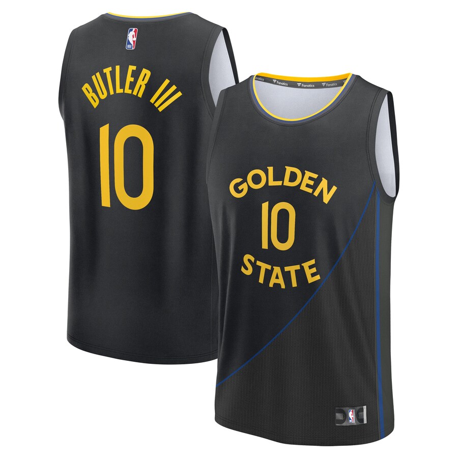 Men's Golden State Warriors Jimmy Butler III Fanatics Black Fast Break Replica Player Jersey - Statement Edition