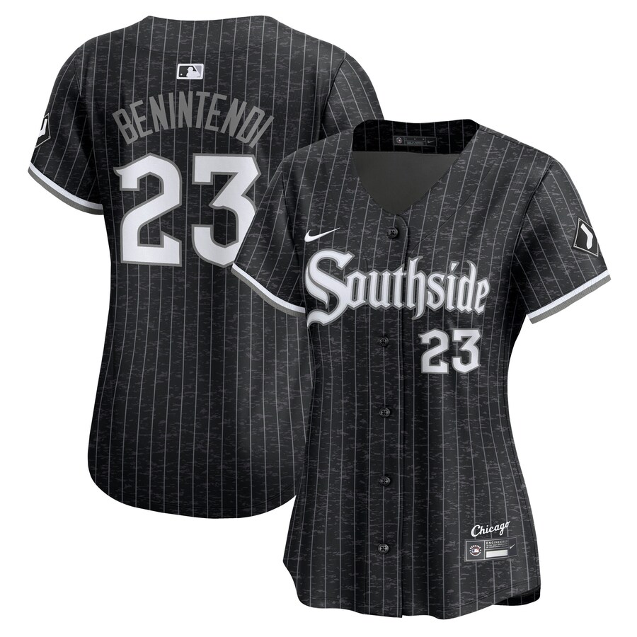 Women's Chicago White Sox Andrew Benintendi Nike Black City Connect Limited Jersey