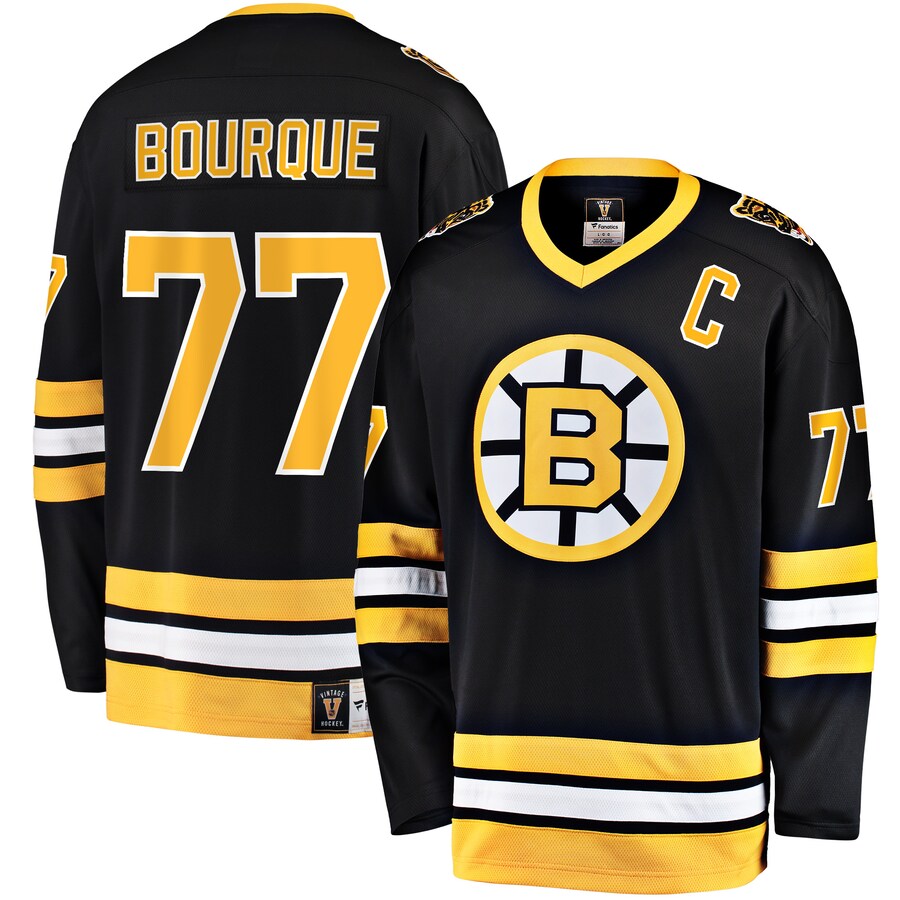 Men's Boston Bruins Ray Bourque Fanatics Branded Black Premier Breakaway Retired Player Jersey
