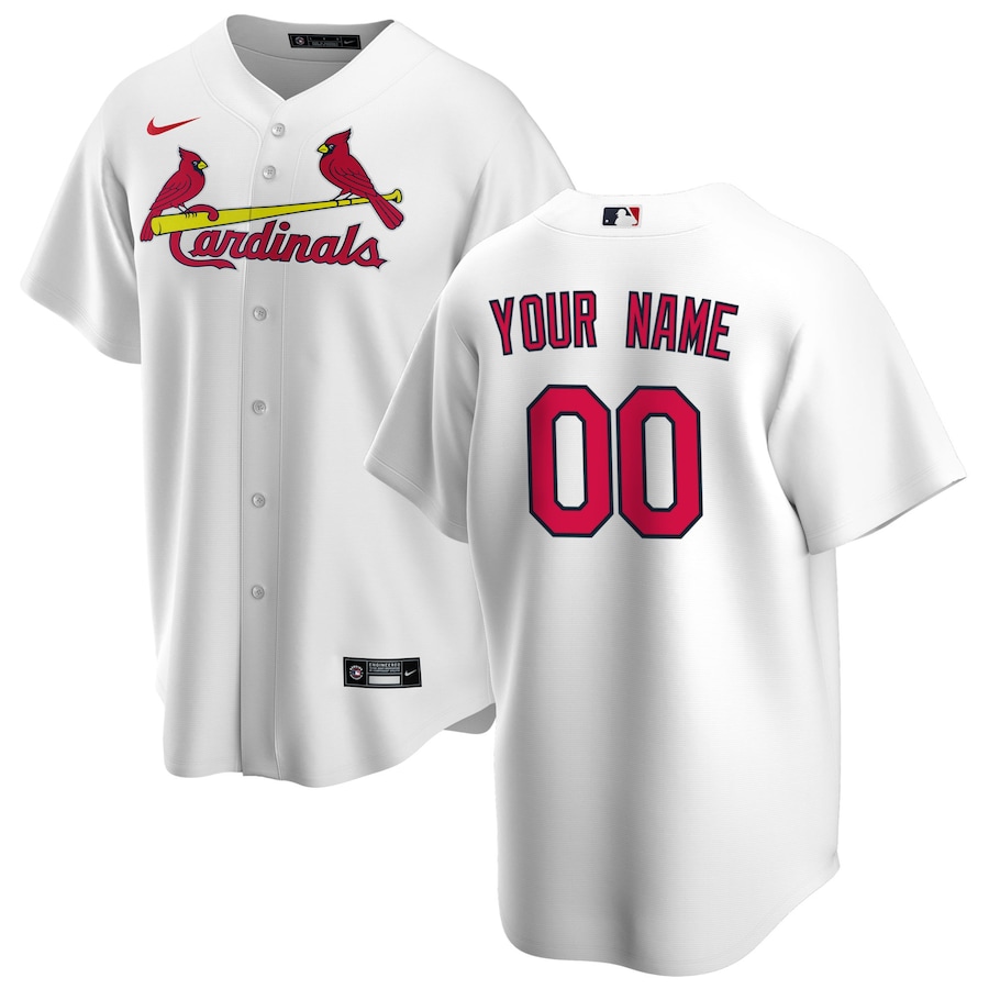 Youth St. Louis Cardinals Nike White Home Replica Custom Jersey