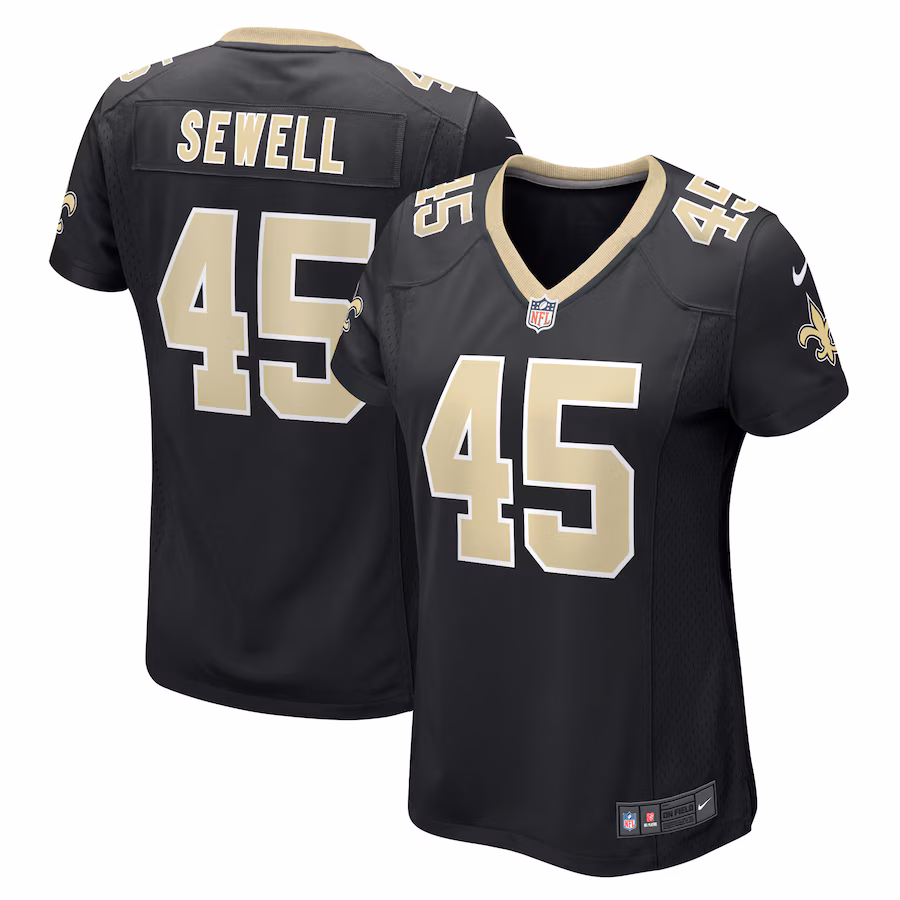 Women's New Orleans Saints Nephi Sewell Nike Black Game Player Jersey