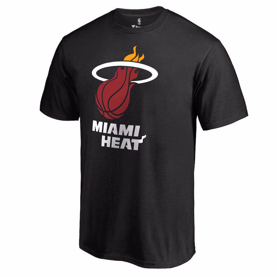 Men's Miami Heat Black Primary Logo T-Shirt