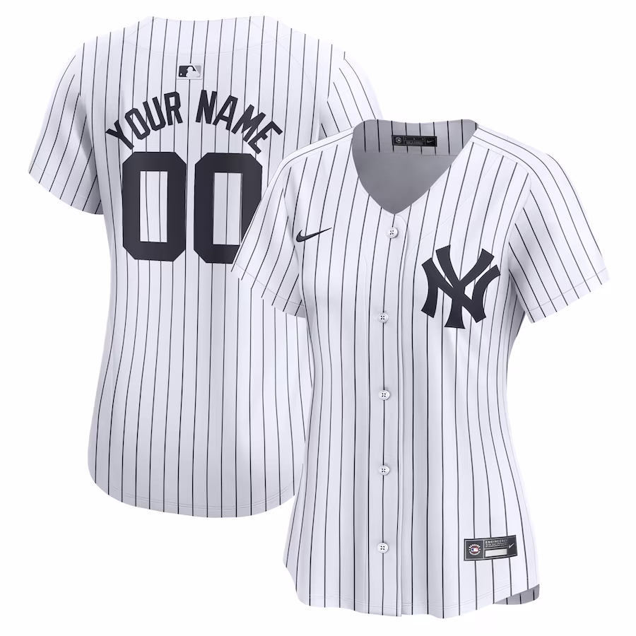 Women's New York Yankees Nike White Home Limited Custom Jersey