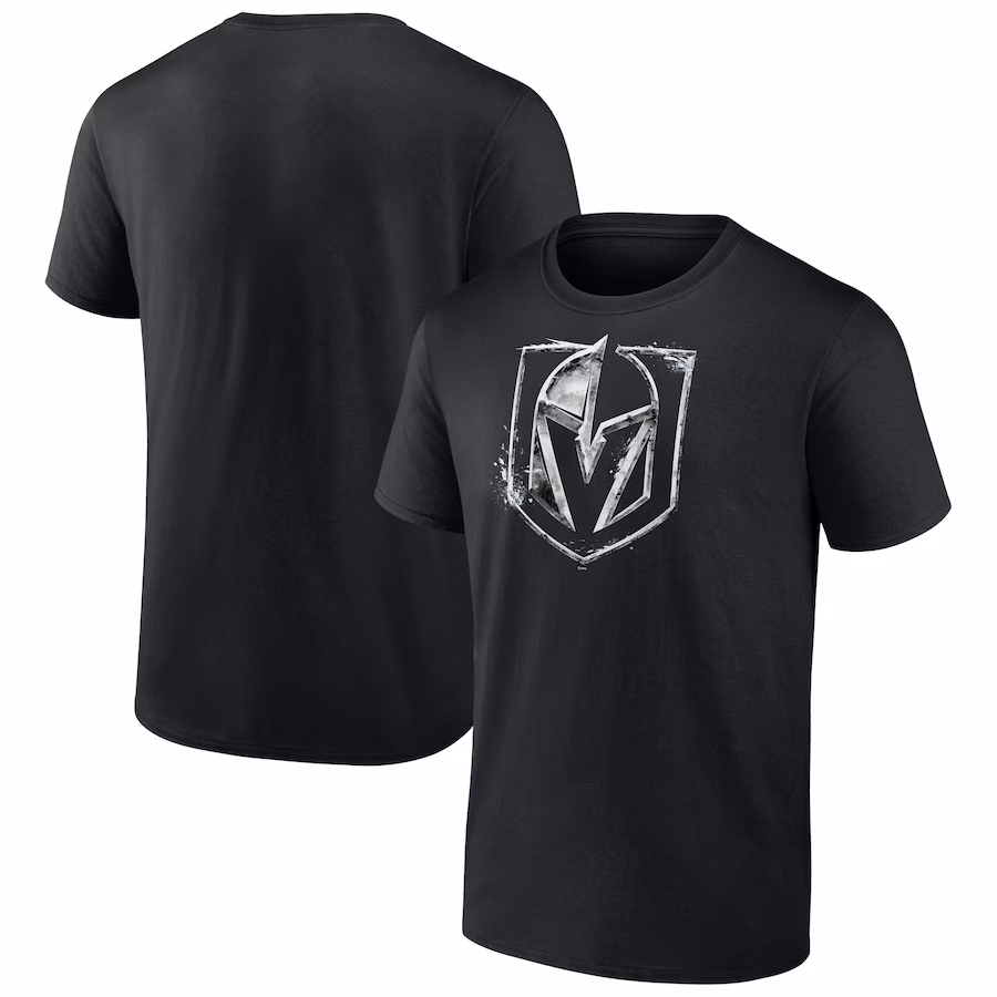 Men's Vegas Golden Knights Black Iced Out T-Shirt