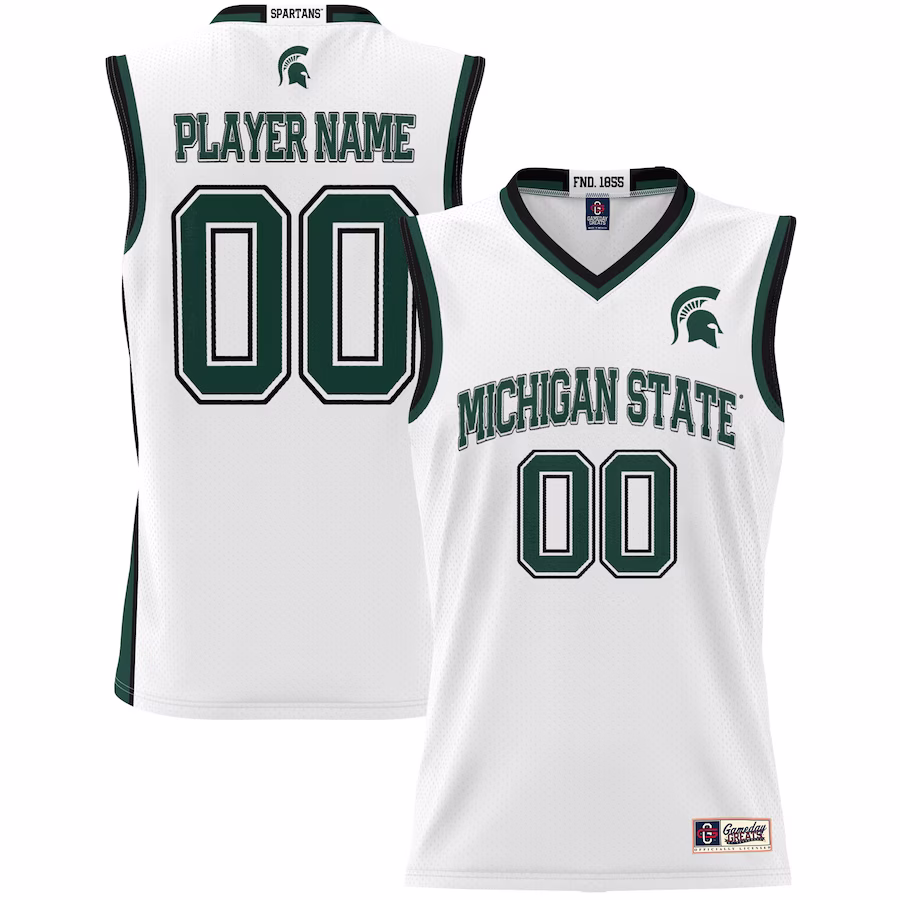 Michigan State Spartans GameDay Greats Youth NIL Pick-A-Player Lightweight Basketball Jersey - White