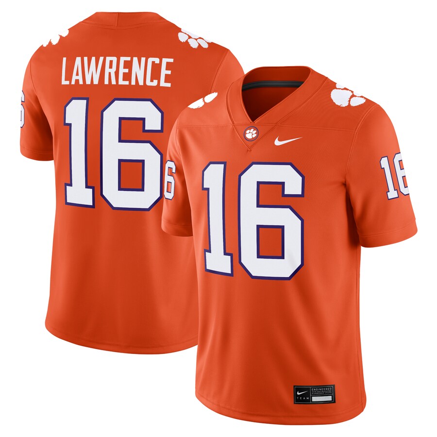 Trevor Lawrence Clemson Tigers Nike Alumni Game Jersey - Orange
