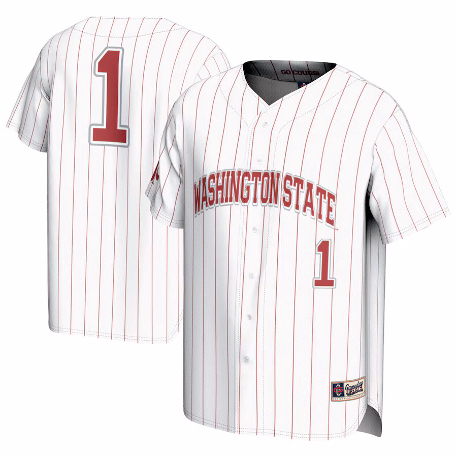 Youth GameDay Greats #1 White Washington State Cougars  Lightweight Baseball Fashion Jersey