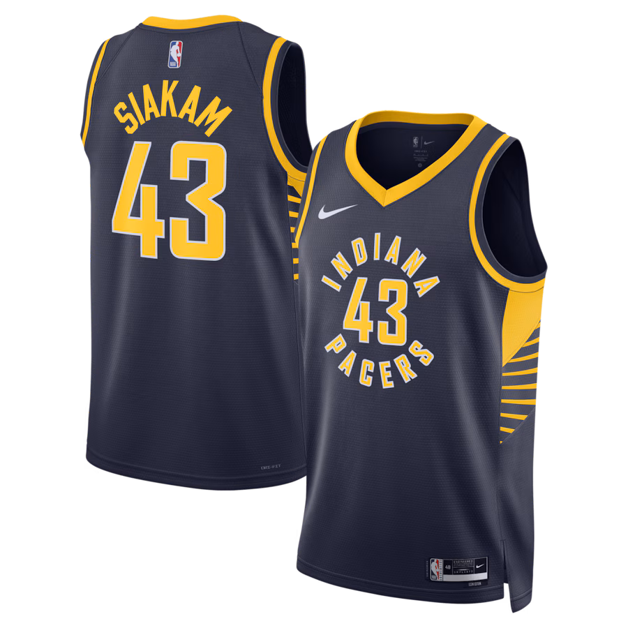 Unisex Indiana Pacers Pascal Siakam Nike Navy Swingman Jersey - Icon Edition