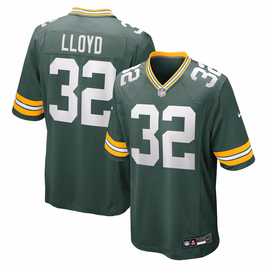 Men's Green Bay Packers MarShawn Lloyd Nike Green Game Jersey