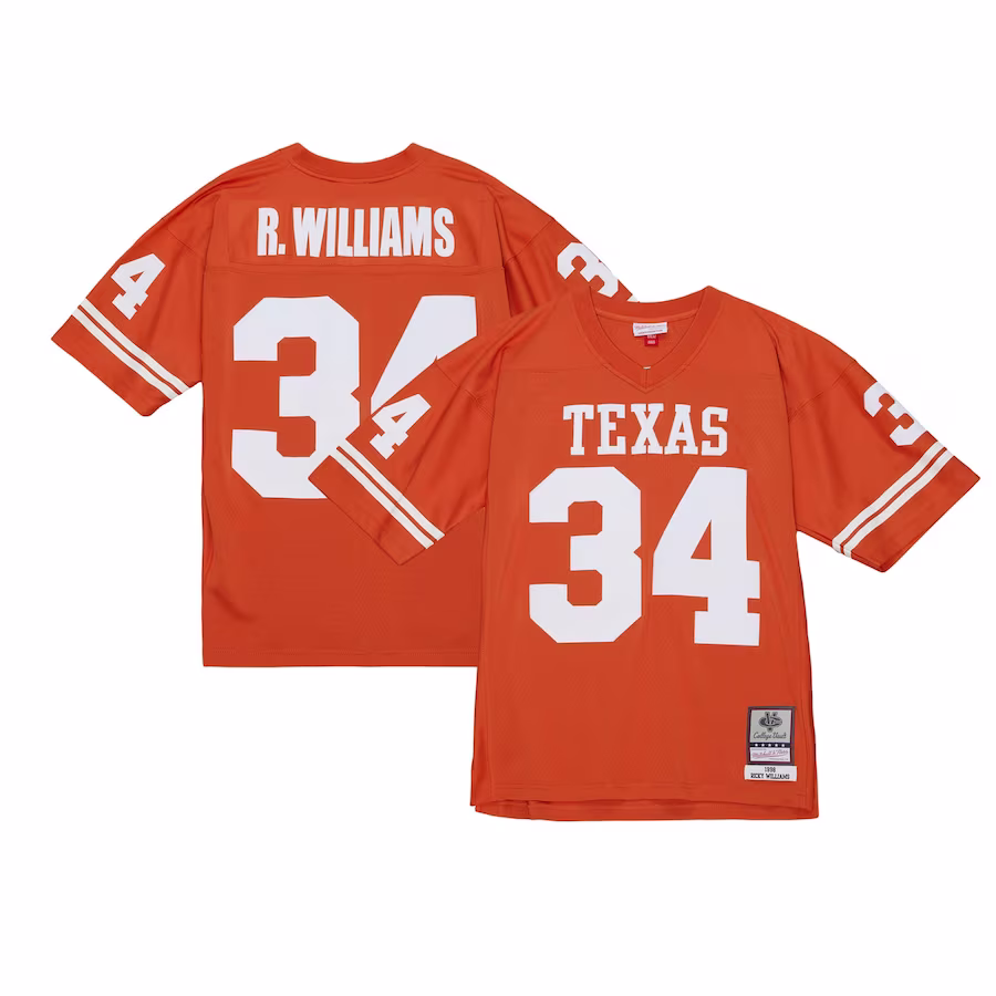 Ricky Williams Texas Longhorns Mitchell & Ness Throwback Jersey - Texas Orange