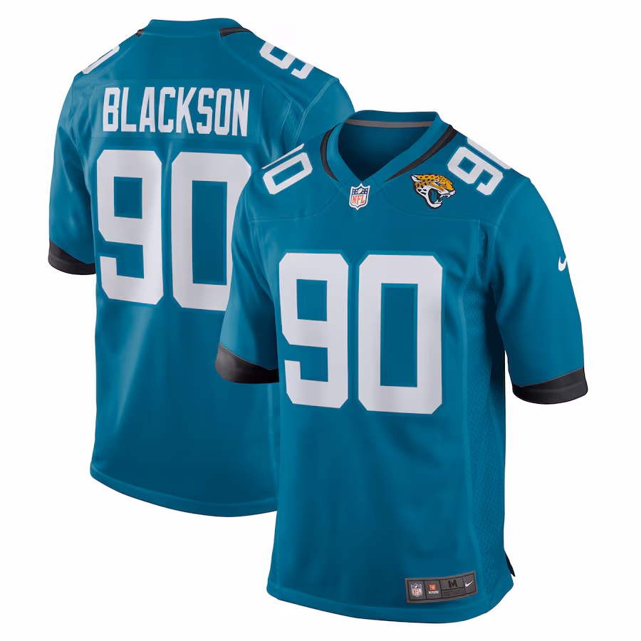 Men's Jacksonville Jaguars Angelo Blackson Nike  Teal Team Game Jersey