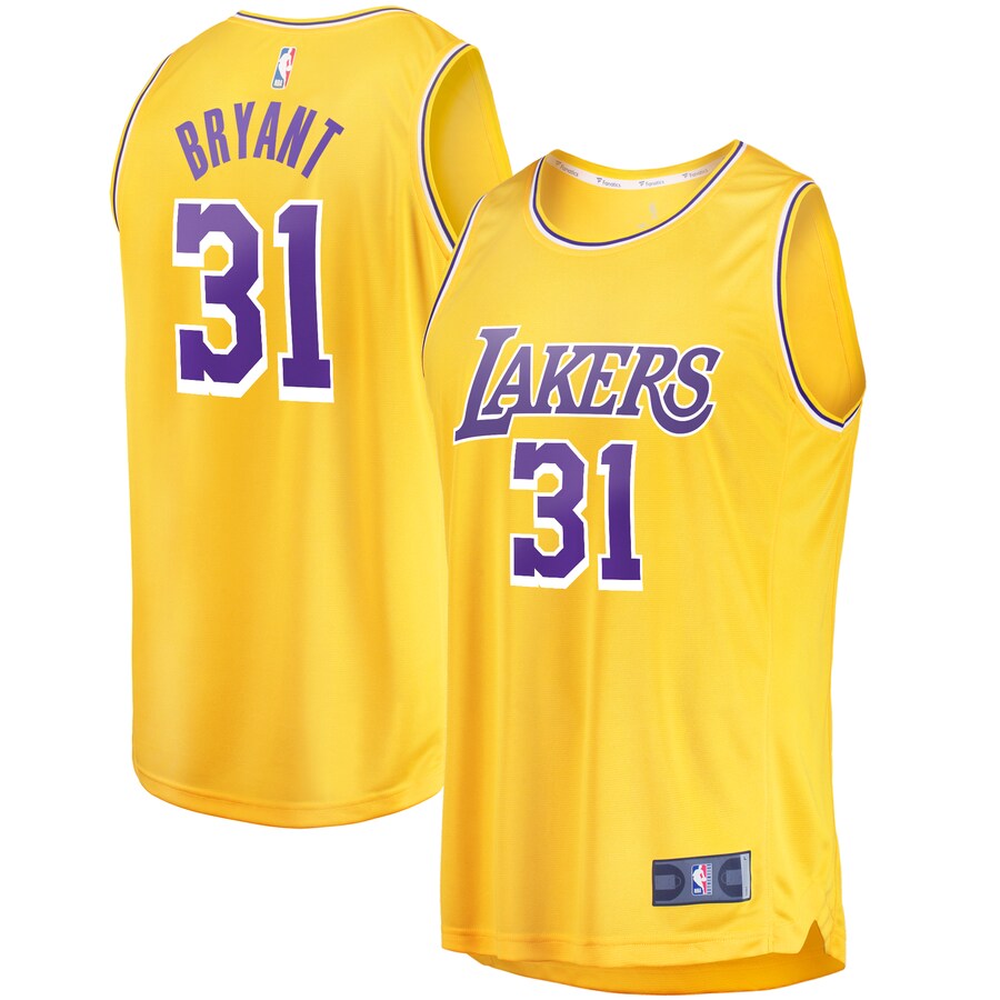 Men's Los Angeles Lakers Thomas Bryant Fanatics Gold Fast Break Replica Jersey - Icon Edition