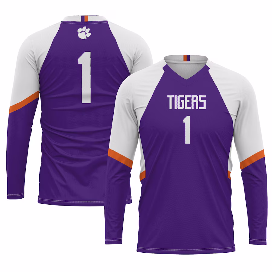 #1 Clemson Tigers GameDay Greats Youth Lightweight Women's Volleyball Jersey - Purple