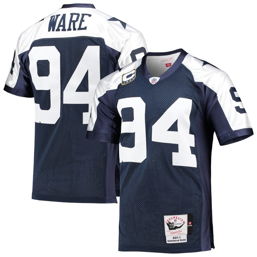 Men's Dallas Cowboys DeMarcus Ware Mitchell & Ness Navy 2011 Authentic Throwback Retired Player Jersey
