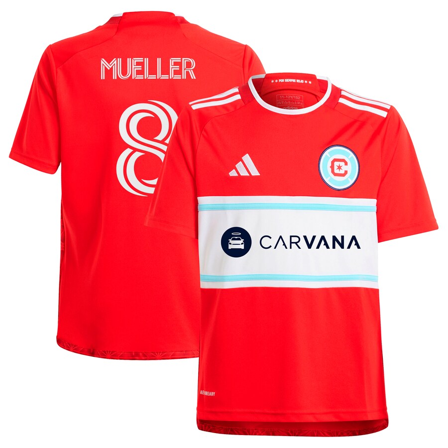 Youth Chicago Fire Chris Mueller adidas Red 2024 Return To Red Replica Player Jersey