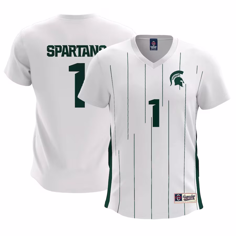 #1  Michigan State Spartans GameDay Greats Women's  Lightweight Soccer Team Jersey - White
