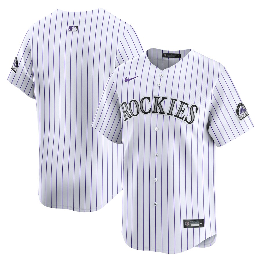 Men's Colorado Rockies  Nike White Home Limited Player Jersey