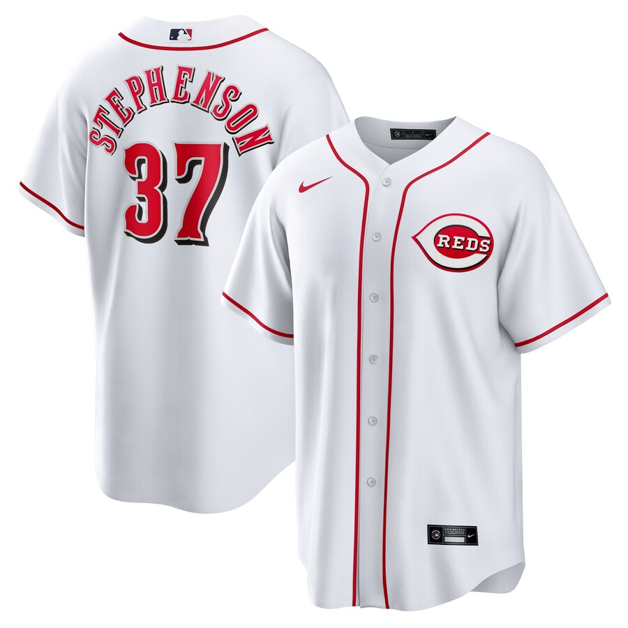 Men's Cincinnati Reds Tyler Stephenson Nike White Home Replica Jersey