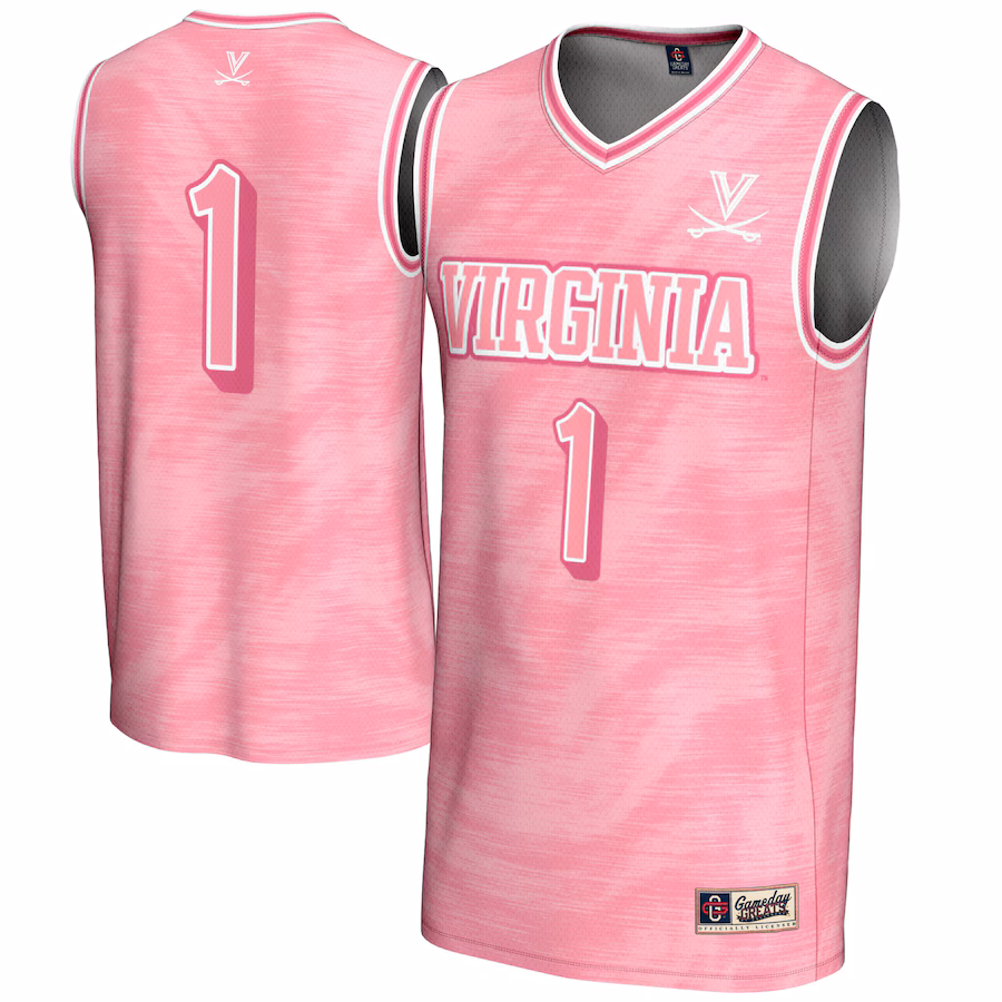 #1 Virginia Cavaliers GameDay Greats Youth Lightweight Basketball Jersey - Pink