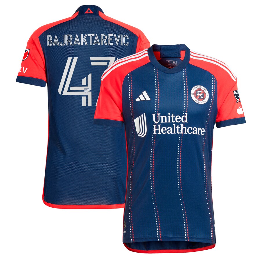 Men's New England Revolution Esmir Bajraktarevic adidas Navy 2024 Boston Tea Party Authentic Player Jersey