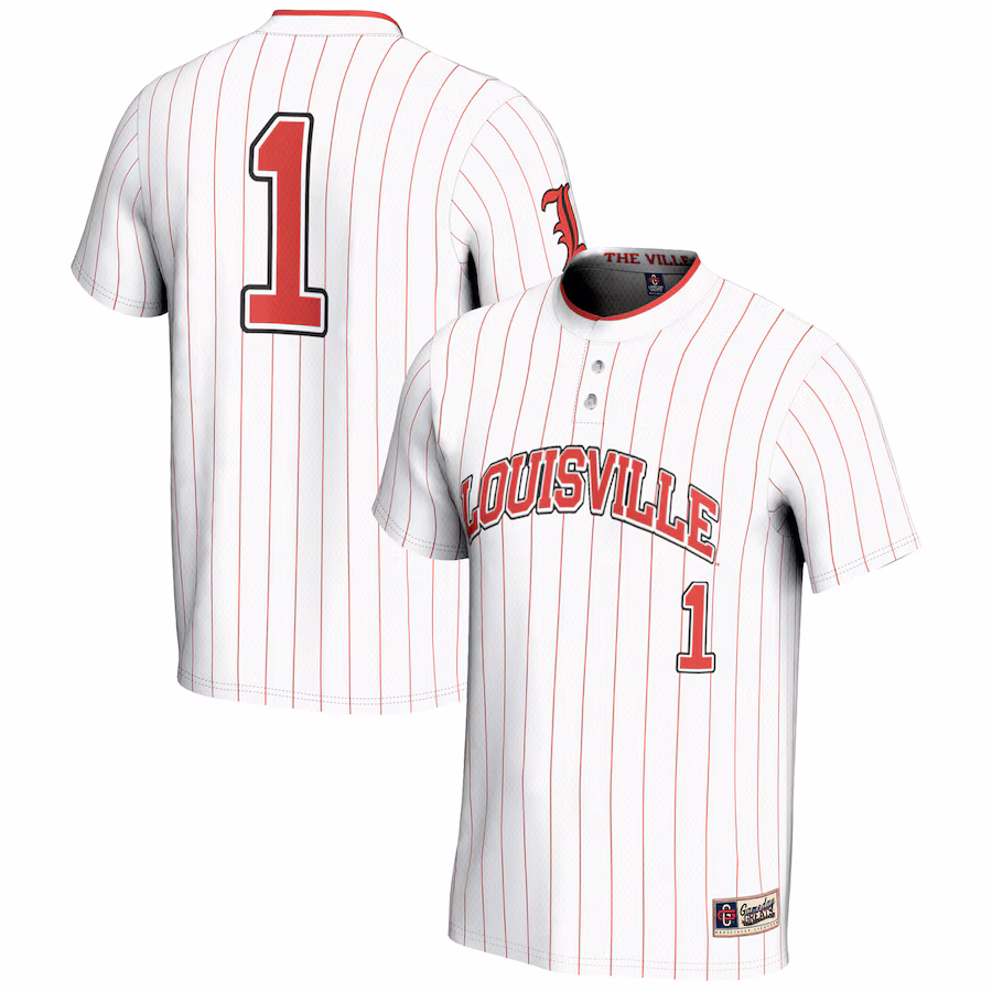 Youth GameDay Greats #1 White Louisville Cardinals Lightweight Softball Jersey