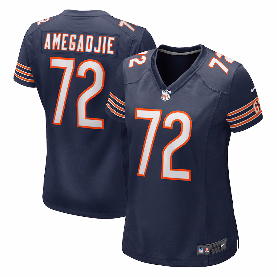 Women's Chicago Bears Kiran Amegadjie Nike Navy Game Jersey