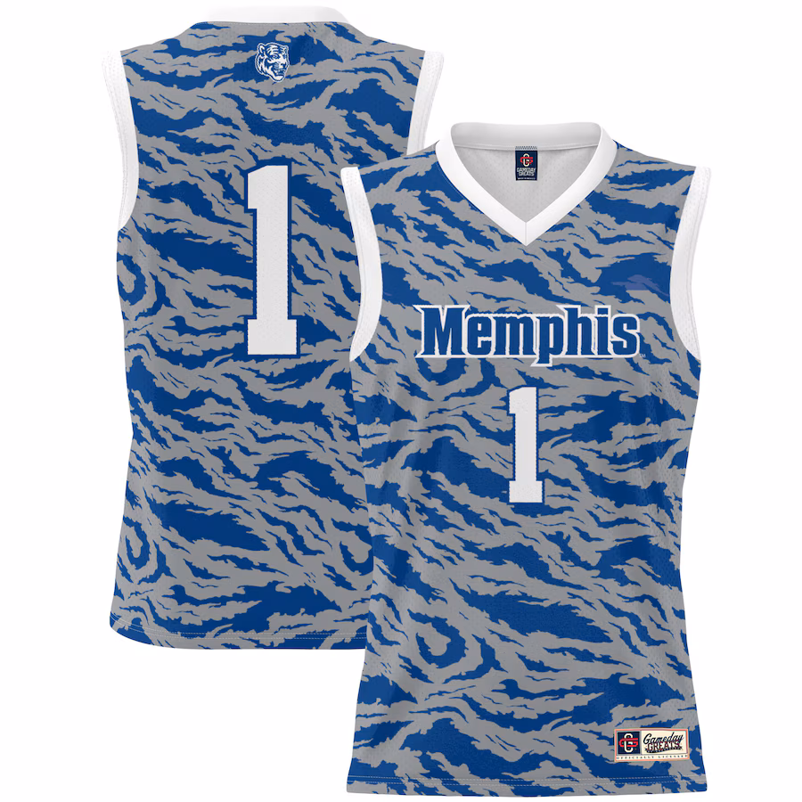 Youth GameDay Greats #1 Royal Memphis Tigers Lightweight Basketball Jersey