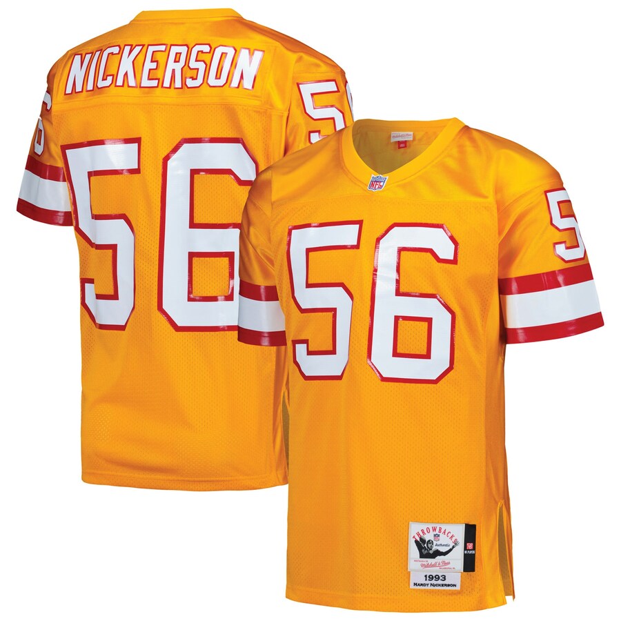 Men's Tampa Bay Buccaneers 1993 Hardy Nickerson Mitchell & Ness Orange Authentic Throwback Retired Player Jersey