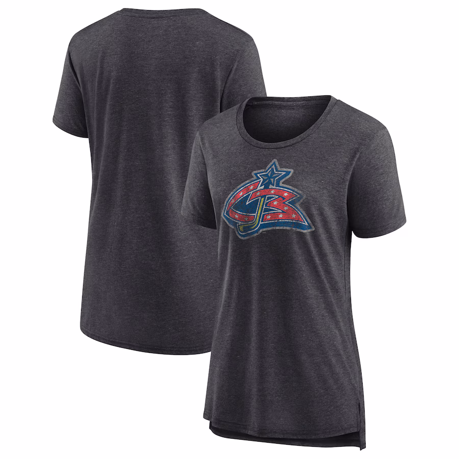 Women's Columbus Blue Jackets Fanatics Heather Charcoal Special Edition 2.0 Modern T-Shirt