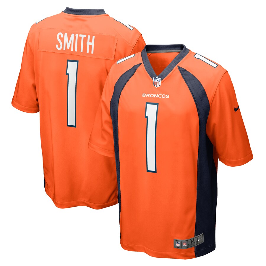 Men's Denver Broncos Tremon Smith Nike  Orange Team Game Jersey
